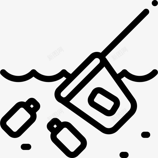 水污染污染7线性图标svg_新图网 https://ixintu.com 水污染 污染 线性