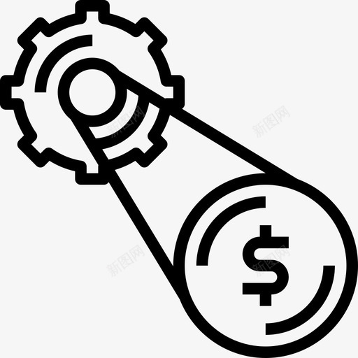 美元银行和金融23线性图标svg_新图网 https://ixintu.com 线性 美元 银行和金融23