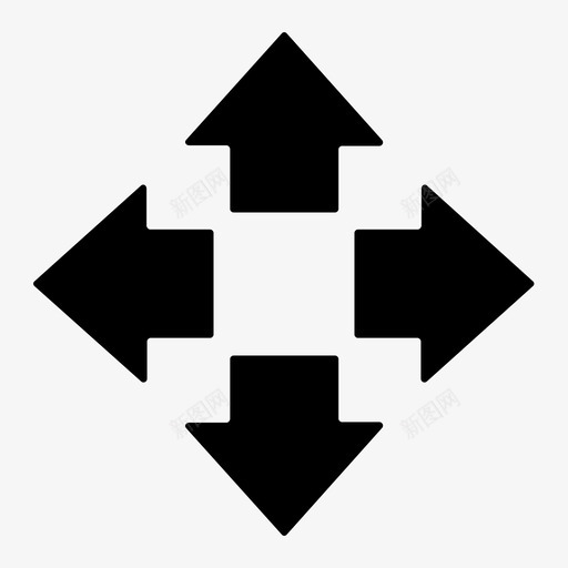箭头4光标图标svg_新图网 https://ixintu.com 光标 展开 箭头