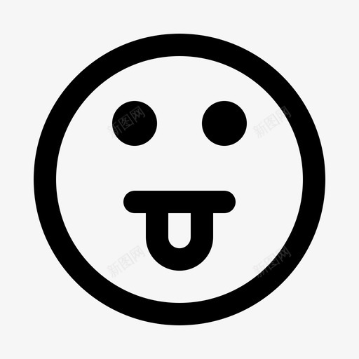 挑逗表情吐舌头图标svg_新图网 https://ixintu.com 吐舌头 挑逗 表情 表情线