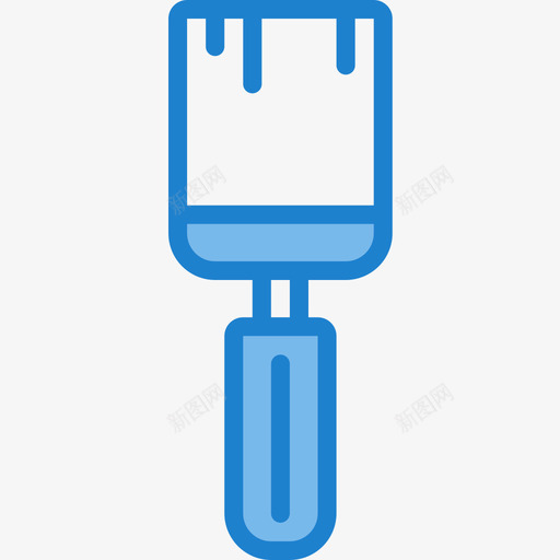 油漆刷施工工具4蓝色图标svg_新图网 https://ixintu.com 工具 施工 油漆 蓝色