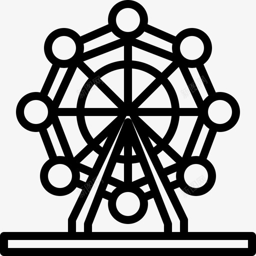 摩天轮游乐场嘉年华图标svg_新图网 https://ixintu.com 公园 嘉年华 摩天轮 游乐场 车轮 马戏团