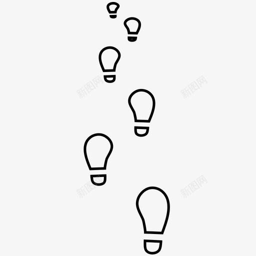 脚步脚人图标svg_新图网 https://ixintu.com 卡通脚步 脚步