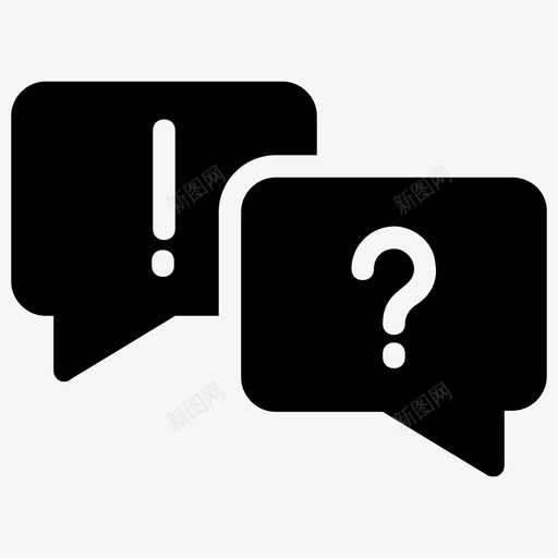 沟通混乱短信混乱讨论问题图标svg_新图网 https://ixintu.com 会议 商务沟通字形图标 工作场所 沟通混乱 短信混乱 短信问题 讨论问题