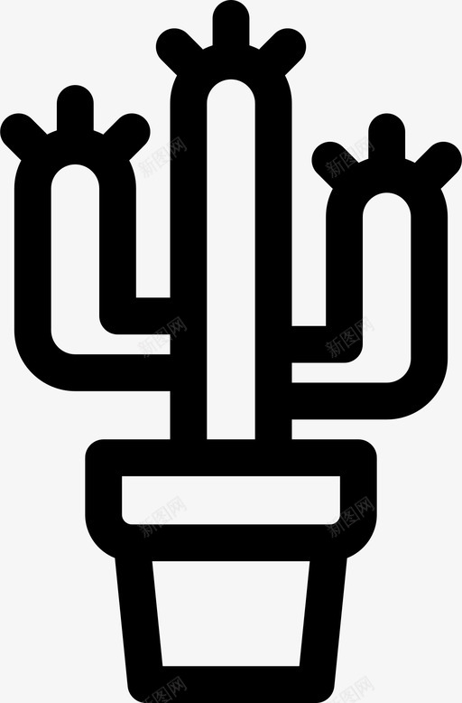 仙人掌农业自然图标svg_新图网 https://ixintu.com 仙人掌 农业 植物 盆栽 自然
