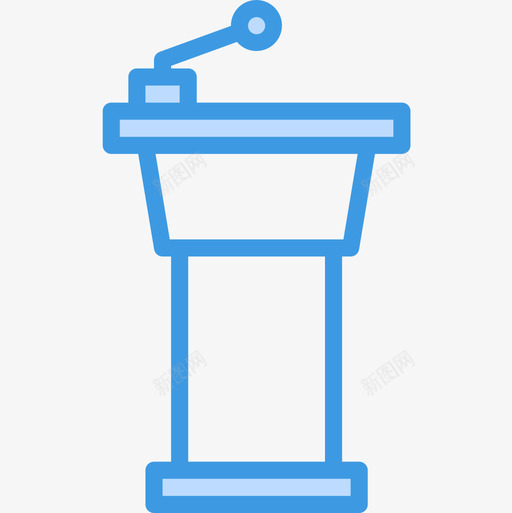 台会议4蓝色图标svg_新图网 https://ixintu.com 会议4 蓝色