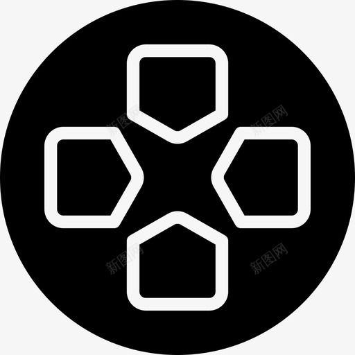 游戏控制器游戏控制器4实心图标svg_新图网 https://ixintu.com 实心 控制器 游戏