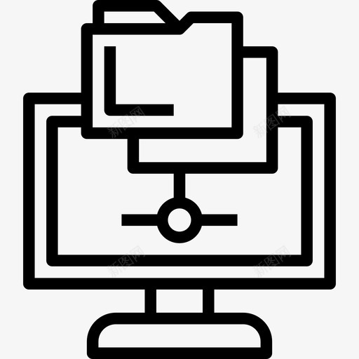 展示媒体广告5线性图标svg_新图网 https://ixintu.com 媒体广告 展示 线性