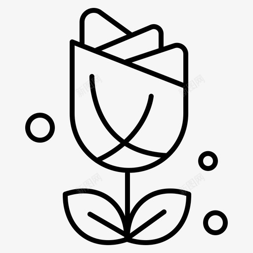 花美国植物图标svg_新图网 https://ixintu.com Regular line 植物 玫瑰 美国