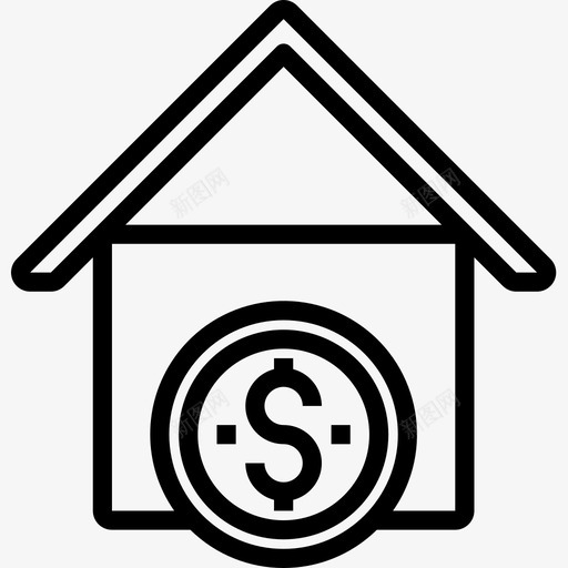 银行贷款37直线图标svg_新图网 https://ixintu.com 直线 银行贷款37