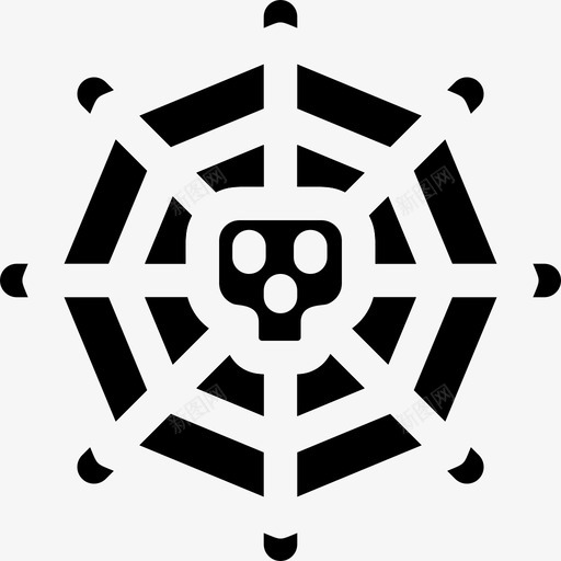 蜘蛛网万圣节85填充图标svg_新图网 https://ixintu.com 万圣节85 填充 蜘蛛网