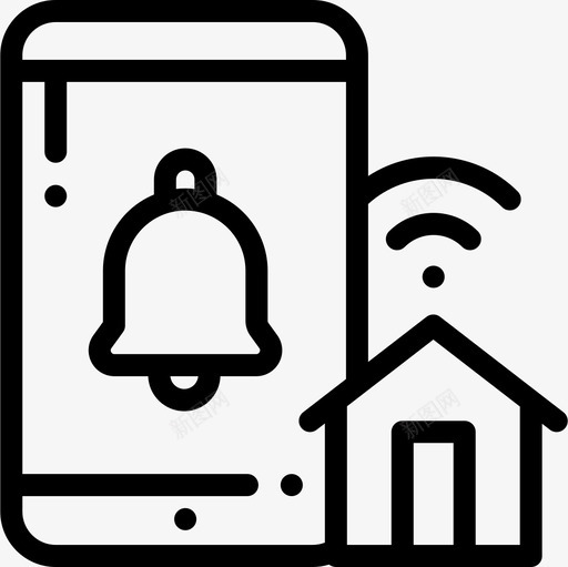 智能手机domotics12线性图标svg_新图网 https://ixintu.com domotics12 智能手机 线性
