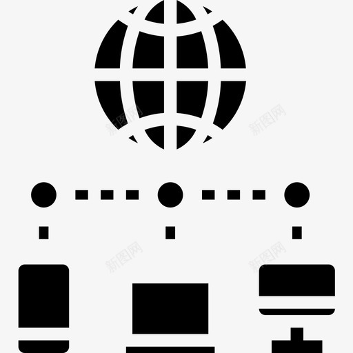 全局计算机网络2填充图标svg_新图网 https://ixintu.com 全局 填充 计算机网络