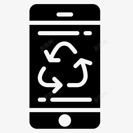 回收生态141固体图标svg_新图网 https://ixintu.com 回收 固体 生态