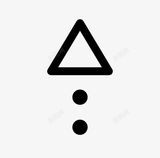 向上点图标svg_新图网 https://ixintu.com 三角 上传 下载 向上 导航 移动 箭头