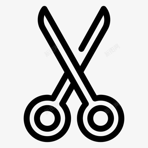 剪刀刀片切口图标svg_新图网 https://ixintu.com 中等 刀片 切口 剪刀 头发 用户 纸张 间隙 面板