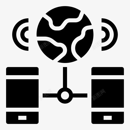 internet共享热点链接图标svg_新图网 https://ixintu.com internet共享 全球 热点 网络共享字形 链接