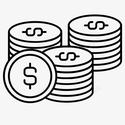 一堆硬币商业金融图标svg_新图网 https://ixintu.com 一堆硬币 商业 金融 金融图标