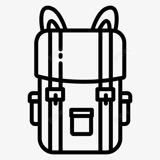 军用背包行李包图标svg_新图网 https://ixintu.com 军用 旅行 背包 行李
