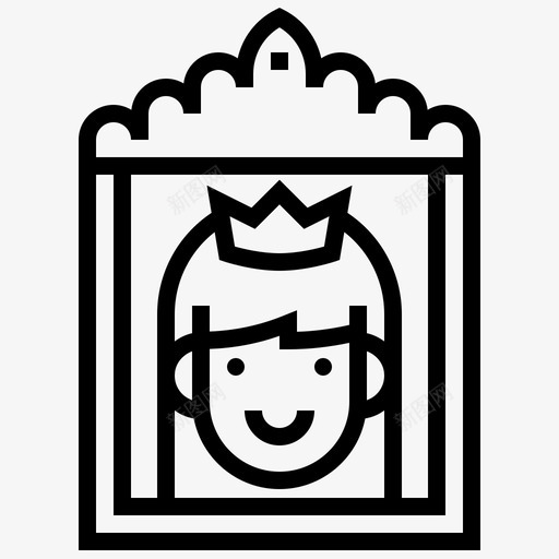 皇家照片相框庄严图标svg_新图网 https://ixintu.com 中世纪 庄严 照片 皇家 相框 高贵