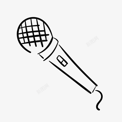 麦克风唱歌演讲图标svg_新图网 https://ixintu.com 唱歌 婚礼 庆典 演讲 配音 麦克风