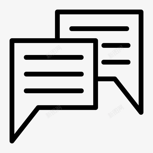 评论聊天对话图标svg_新图网 https://ixintu.com 反馈 对话 电子商务 聊天 讨论 评论 购物
