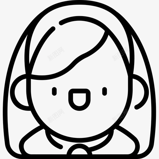 小红帽万圣节服装化身3线性图标svg_新图网 https://ixintu.com 万圣节 化身 小红帽 服装 线性