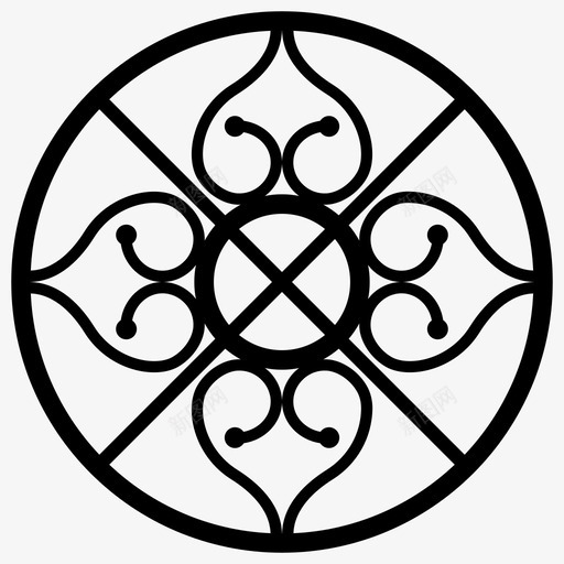 金属装饰美化装饰图标svg_新图网 https://ixintu.com 合金 家居设计 符号 美化 荷叶 装饰 金属