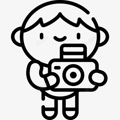 照相摄像机旅行人士图标svg_新图网 https://ixintu.com 人士 摄像机 旅行 照相 线性