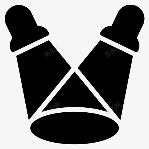 聚光灯庆祝派对2填充图标svg_新图网 https://ixintu.com 填充 庆祝派对2 聚光灯