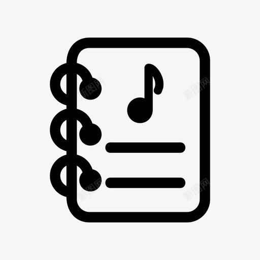 音符音乐声音图标svg_新图网 https://ixintu.com 声音 音乐 音符 音调