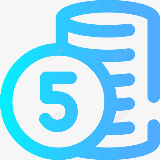 Coin营销增长17梯度图标svg_新图网 https://ixintu.com Coin 增长 梯度 营销