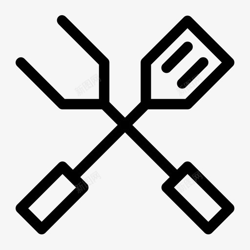 烹饪厨房抹刀图标svg_新图网 https://ixintu.com 厨房 户外 抹刀 烹饪 野营