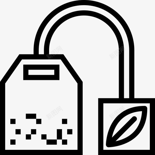 茶包咖啡店83直线型图标svg_新图网 https://ixintu.com 咖啡店 直线 线型 茶包
