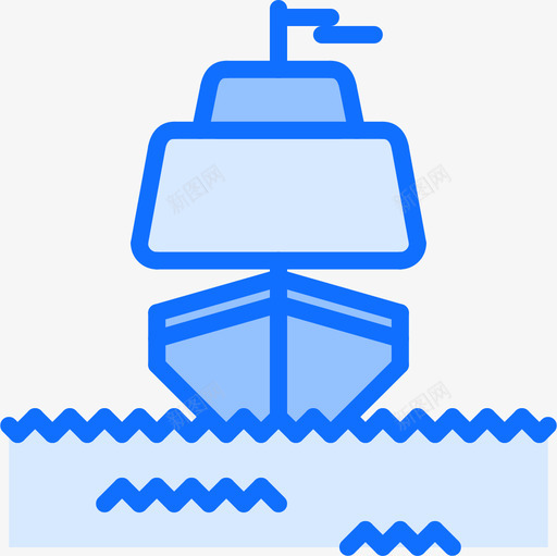 船海盗44蓝色图标svg_新图网 https://ixintu.com 海盗 蓝色
