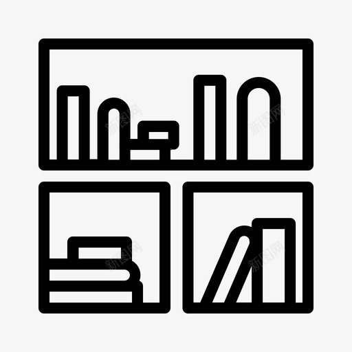图书馆书籍阅读图标svg_新图网 https://ixintu.com 书籍 图书馆 大学 学习 阅读