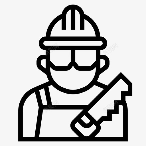 木匠劳工职业图标svg_新图网 https://ixintu.com 劳工 工作和职业 木匠 木材 职业 锯子
