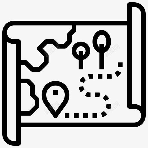 旅游地图旅游手册信息图标svg_新图网 https://ixintu.com 休闲 信息 地图 旅游 旅游地 旅游手册