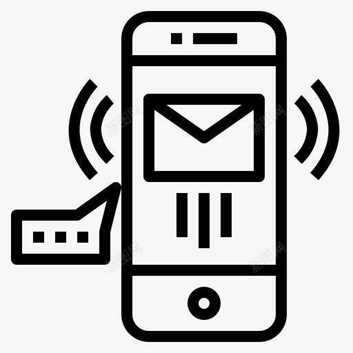 电话留言电子邮件智能手机图标svg_新图网 https://ixintu.com 手机 技术 智能 电子邮件 电话 留言