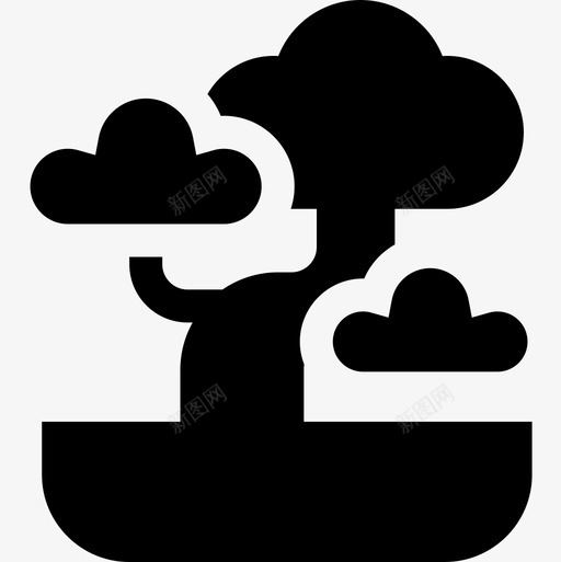 盆景日本38填充图标svg_新图网 https://ixintu.com 填充 日本38 盆景