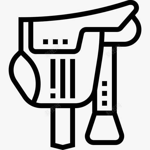 马鞍牛仔5直线型图标svg_新图网 https://ixintu.com 牛仔 直线 线型 马鞍