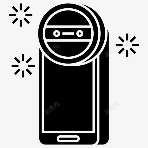 智能手机相机设备图标svg_新图网 https://ixintu.com 手机 智能 相机 符号 自拍 设备 闪光灯