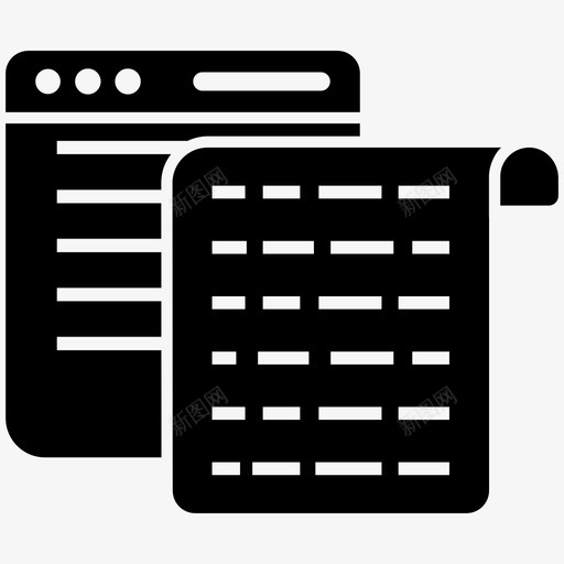 多页文章页文档图标svg_新图网 https://ixintu.com 博客实心图标包 在线文档 多页 文件 文档 文章页 网页