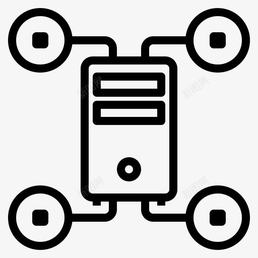 计算机数据数字链接图标svg_新图网 https://ixintu.com 存储器 数字 数据管理器 服务器 计算机数据 链接