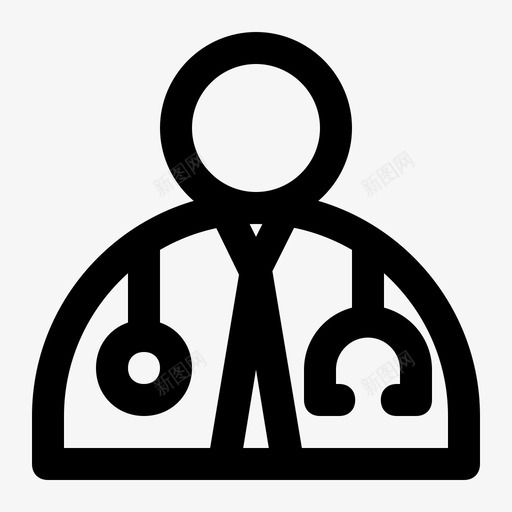 医生疾病专家图标svg_新图网 https://ixintu.com 专家 制服 医生 医院 听诊器 疾病 白色