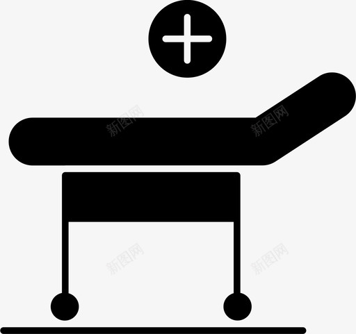 床轮床健康图标svg_新图网 https://ixintu.com 健康 医疗 医院 轮床
