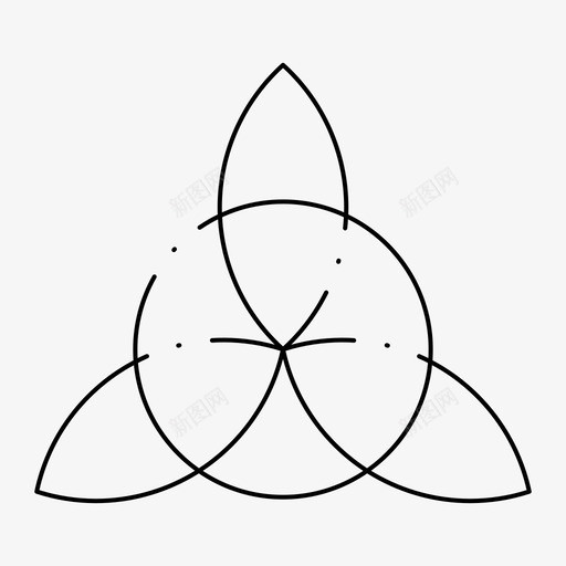 凯尔特人花爱尔兰图标svg_新图网 https://ixintu.com 凯尔特 爱尔兰 独立日 细线