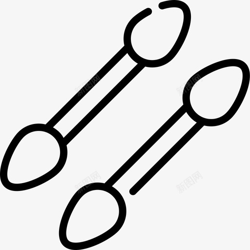 棉签组成8线性图标svg_新图网 https://ixintu.com 棉签 线性 组成