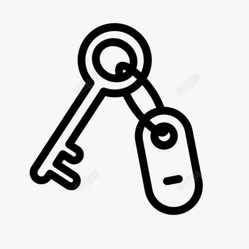 酒店钥匙门锁图标svg_新图网 https://ixintu.com 保安 酒店钥匙 酒店预订服务热线 锁 门