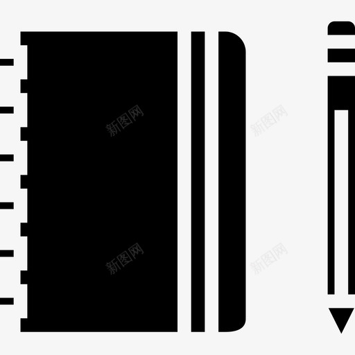 笔记本商务元素6实心图标svg_新图网 https://ixintu.com 商务元素6 实心 笔记本
